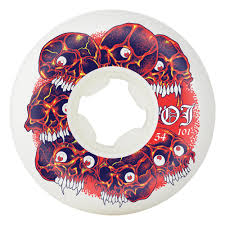 OJ "Grey Matter" Juice Original White Hardline Wheels 54mm 101A