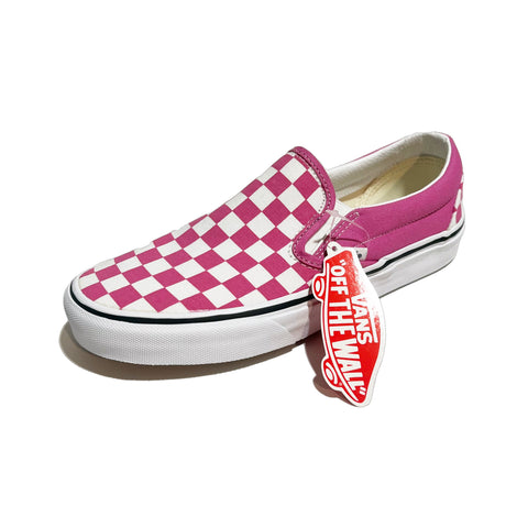 Vans Classic Slip On Shoes Color Theory Pink Checkerboard