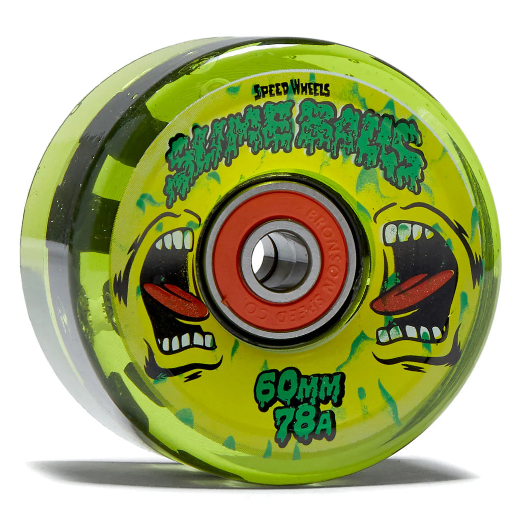 Slime Balls "Screaming Slime" Light Ups OG Slime Green Yellow 60mm 78a