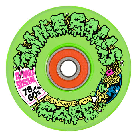 Slime Balls "SB Cafe" Light Ups OG Slime Wheels Green 60mm 78a