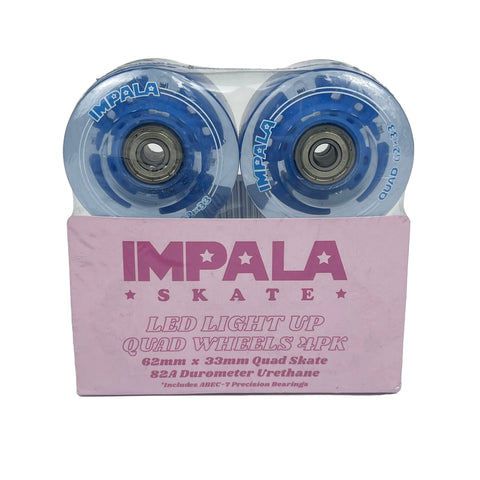 Impala LED Light Up Skate Wheels with Bearing 62mm X 33mm 82a