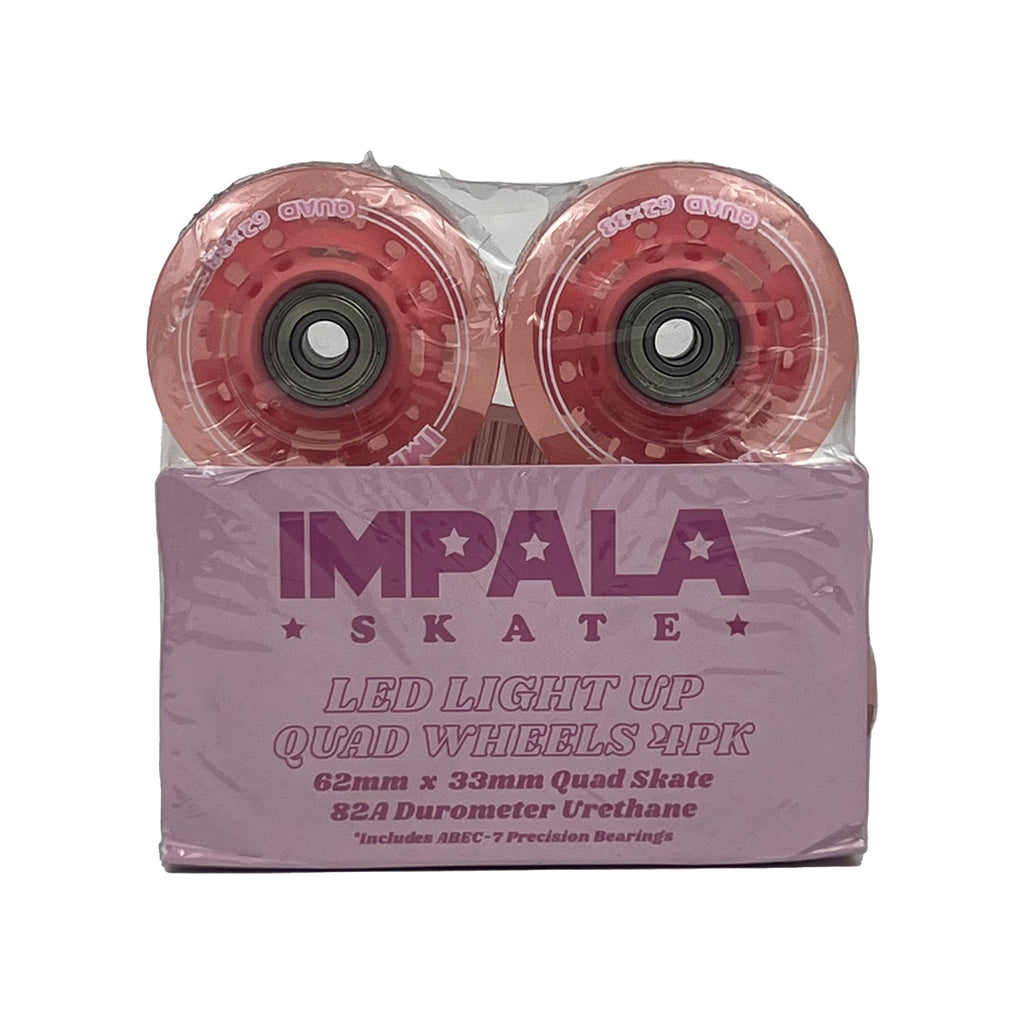 Impala LED Light Up Skate Wheels with Bearing 62mm X 33mm 82a